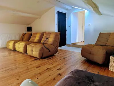 Coin salon dans l'établissement maison de campagne proche mer 12 pers
