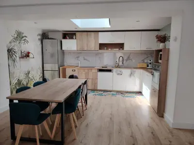 Cuisine ou kitchenette dans l'établissement Maison petit havre de paix