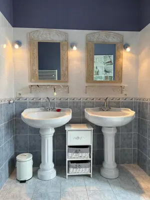 Salle de bains dans l'établissement Villa Meunière