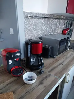 Cuisine ou kitchenette dans l'établissement Studio Beauséjour