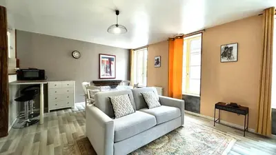 Coin salon dans l'établissement Appartement 1 chambre avec terrasse