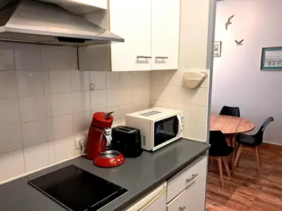 Cuisine ou kitchenette dans l'établissement la marinière