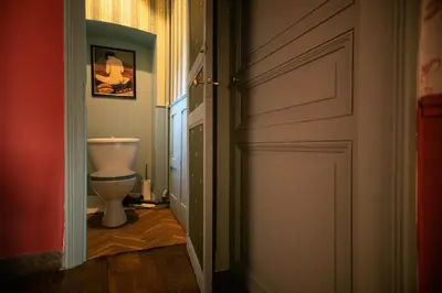 Salle de bains dans l'établissement Chateau de Russas, chambre d'hote