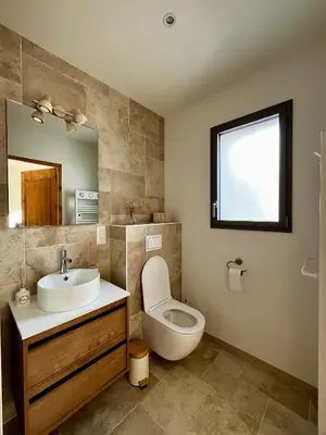 Salle de bains dans l'établissement Studio Escale Rochelaise
