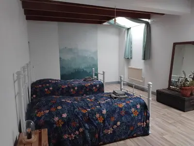 Un ou plusieurs lits dans un hébergement de l'établissement Grand appartement