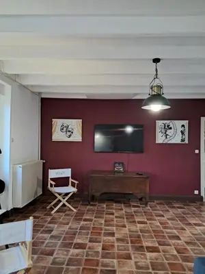 Télévision ou salle de divertissement dans l'établissement Gîte La Maison des Arts