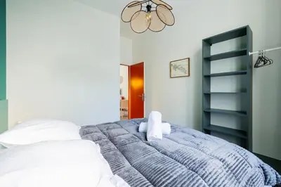 Un ou plusieurs lits dans un hébergement de l'établissement Appartement 2ch Tout Neuf à Deux Pas du Vieux Port