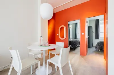 Coin salon dans l'établissement Appartement 2ch Tout Neuf à Deux Pas du Vieux Port