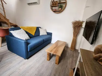 Télévision ou salle de divertissement dans l'établissement Le Patio du 71 D