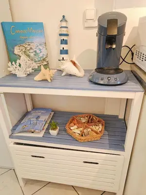 Cuisine ou kitchenette dans l'établissement L''Eden Studio avec jardin, et parking