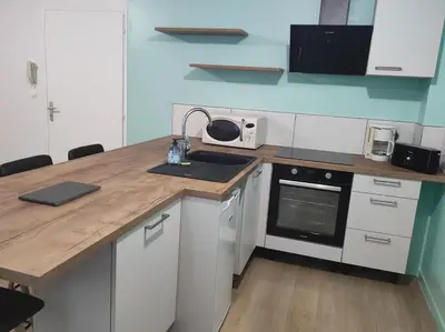 Cuisine ou kitchenette dans l'établissement Appartement de ville