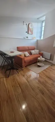 Coin salon dans l'établissement Charmant logement indépendant avec patio