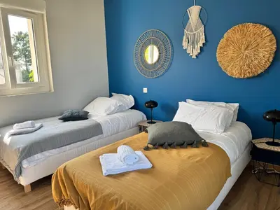Un ou plusieurs lits dans un hébergement de l'établissement Maison Malabry en hyper centre avec jardin 6 pers