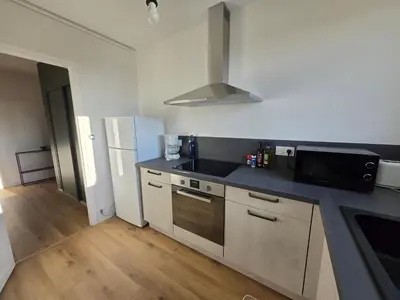 Cuisine ou kitchenette dans l'établissement L'appartement de Julien