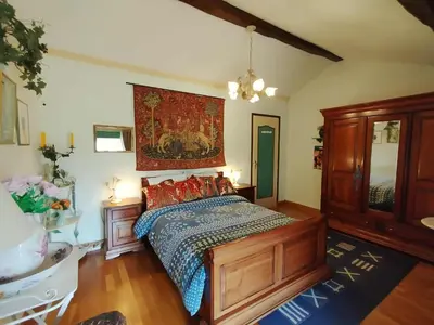 Un ou plusieurs lits dans un hébergement de l'établissement Chambre d'hôte de Rochette