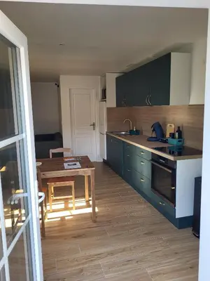 Cuisine ou kitchenette dans l'établissement Gîte de Vouhé