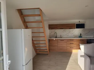 Cuisine ou kitchenette dans l'établissement Gîte de Vouhé