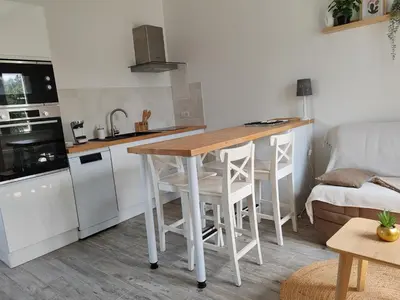 Cuisine ou kitchenette dans l'établissement Cottage Escale Nature & Sérénité - spa privatif