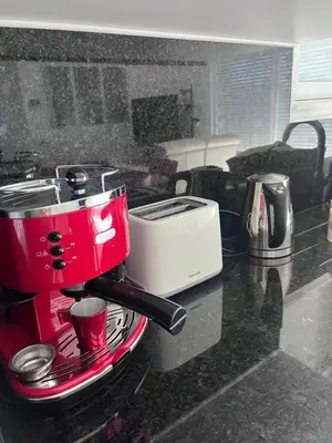 Cuisine ou kitchenette dans l'établissement Coup de cœur maison de charme