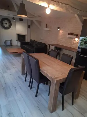 Cuisine ou kitchenette dans l'établissement The countryside in the ocean at La Rochelle with your feet in the barn