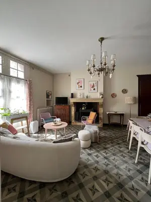 Coin salon dans l'établissement Villa Krystina Gîte de Charme