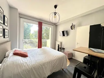 Un ou plusieurs lits dans un hébergement de l'établissement Le Printanier, T3 avec suite parental avec balcon