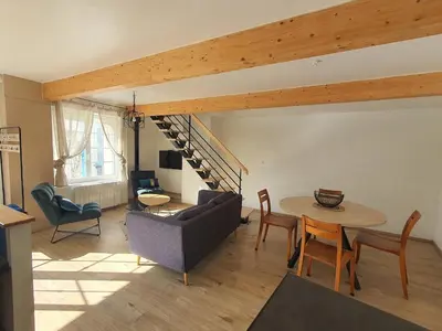 Coin salon dans l'établissement Le Refuge de la Plage