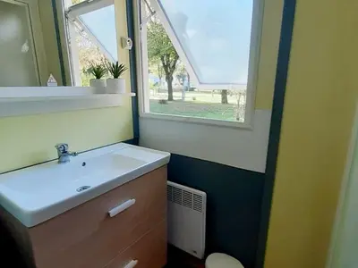 Salle de bains dans l'établissement Chalet 48m² avec Terrasse à Coulon pour 7 personnes - API-1-52-632