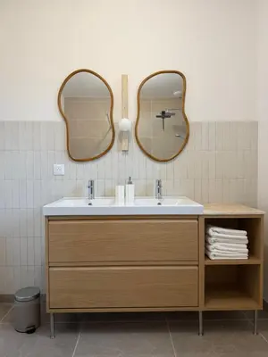 Salle de bains dans l'établissement Le Logis du Chêne