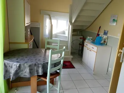 Cuisine ou kitchenette dans l'établissement Le repos des mouettes - gite de famille