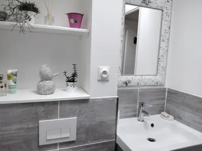 Salle de bains dans l'établissement Charming pied-à-terre