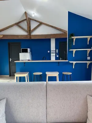 Cuisine ou kitchenette dans l'établissement #LeBlue #Centre Ville