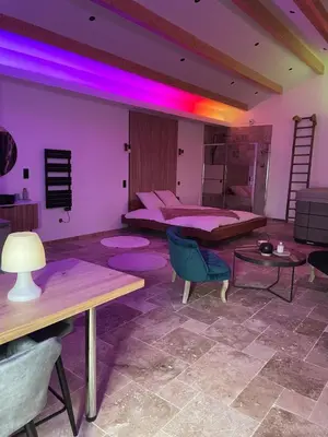 Coin salon dans l'établissement Love room