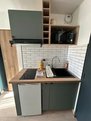 Cuisine ou kitchenette dans l'établissement Le cosy du Futuroscope