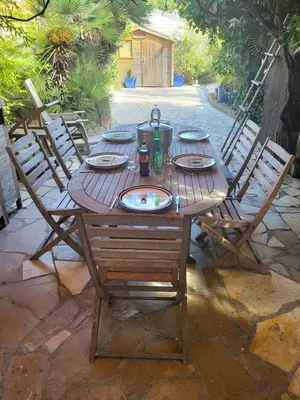 Terrasse ou espace extérieur de l'établissement La Maison Blanche – Plage et centre