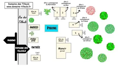 Plan de l'établissement Le gite du manoir