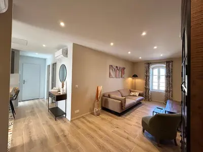 Coin salon dans l'établissement Appartement centre de Poitiers