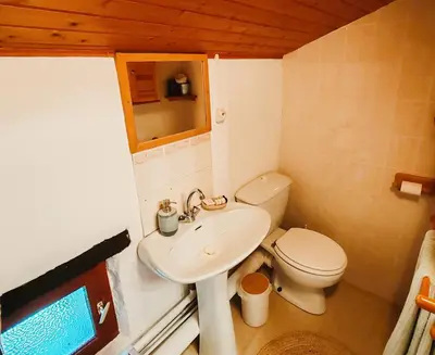 Salle de bains dans l'établissement 1 Bed Cottage - Sleeps 2 - Pool - Parking - Wifi