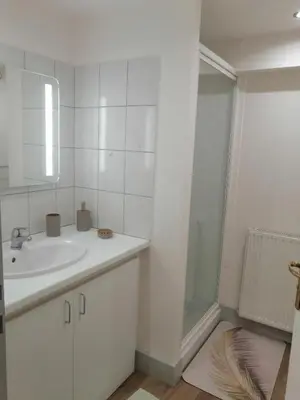 Salle de bains dans l'établissement Magnifique studio neuf et indépendant à la campagne