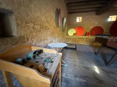 Coin salon dans l'établissement La Villa des Licoches, gite Proche Thouars 8 personnes