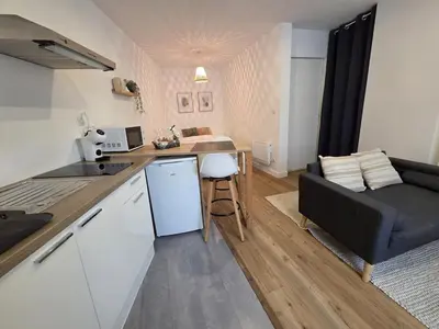 Cuisine ou kitchenette dans l'établissement Le Timon - large studio avec Wi-Fi