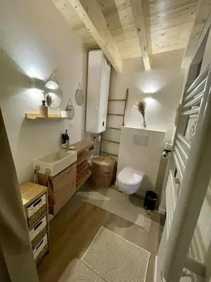 Salle de bains dans l'établissement Le Nid Charentais