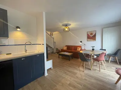 Cuisine ou kitchenette dans l'établissement Le Grand Viennois Futuroscope