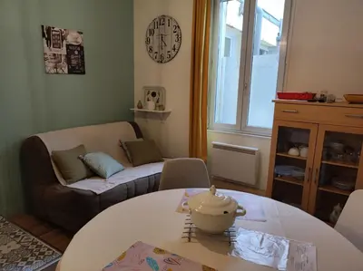 Coin salon dans l'établissement appartement Zéphyr