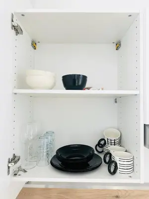 Cuisine ou kitchenette dans l'établissement Premium T2 centre ville, 15 min futuroscope