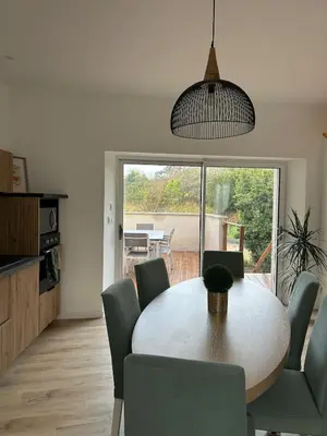 Cuisine ou kitchenette dans l'établissement La maison du viaduc