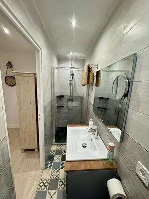 Salle de bains dans l'établissement Studio cozy et fonctionnel au cœur de Mansle