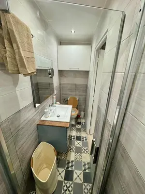 Salle de bains dans l'établissement Studio cozy et fonctionnel au cœur de Mansle