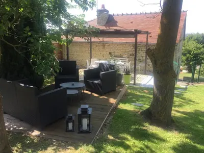 Jardin de l'établissement Maison à 16km du futuroscope