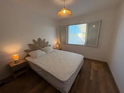 Un ou plusieurs lits dans un hébergement de l'établissement Maison pour réunion de famille Gîte des Tamaris